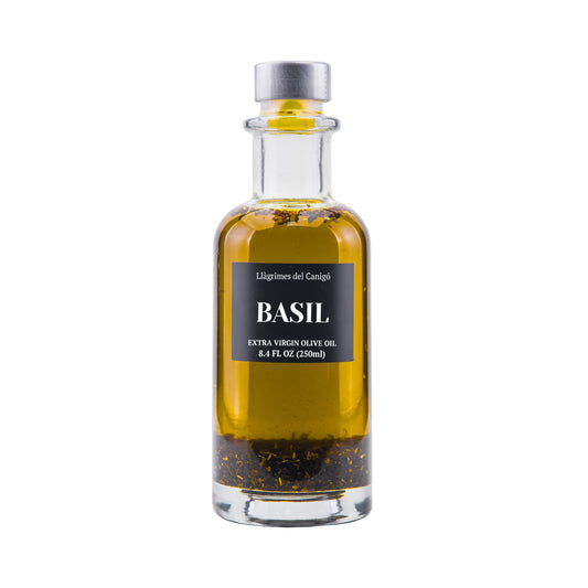 Basil Infused Extra Virgin Olive Oil – 250ml / 8.45 fl oz – Llàgrimes del Canigó