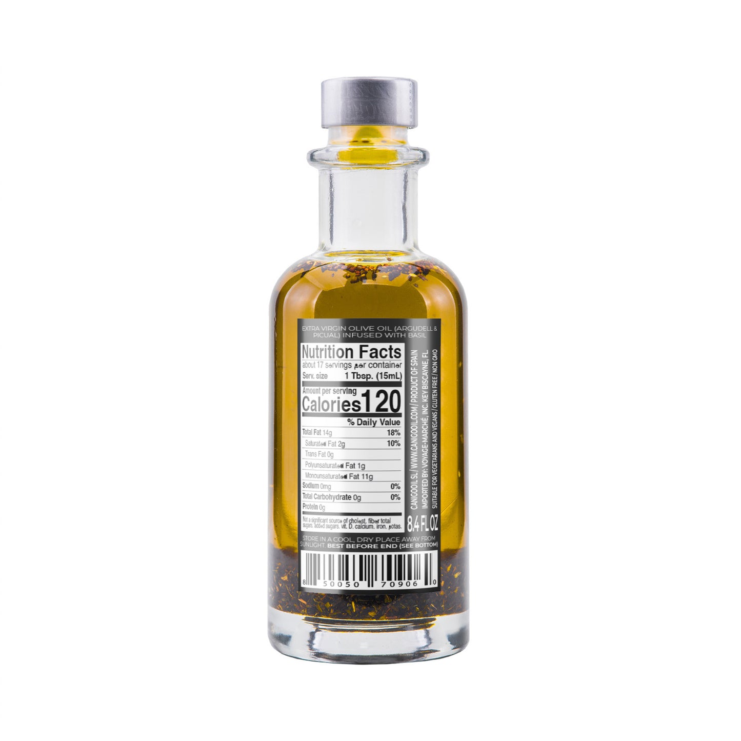 Basil Infused Extra Virgin Olive Oil – 250ml / 8.45 fl oz – Llàgrimes del Canigó