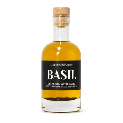 Basil Infused Extra Virgin Olive Oil – 100ml / 3.38 fl oz – Llàgrimes del Canigó