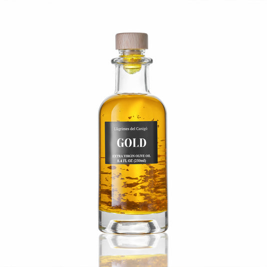 24k Gold-Infused Extra Virgin Olive Oil – 250ml / 8.45 fl oz – Llàgrimes del Canigó