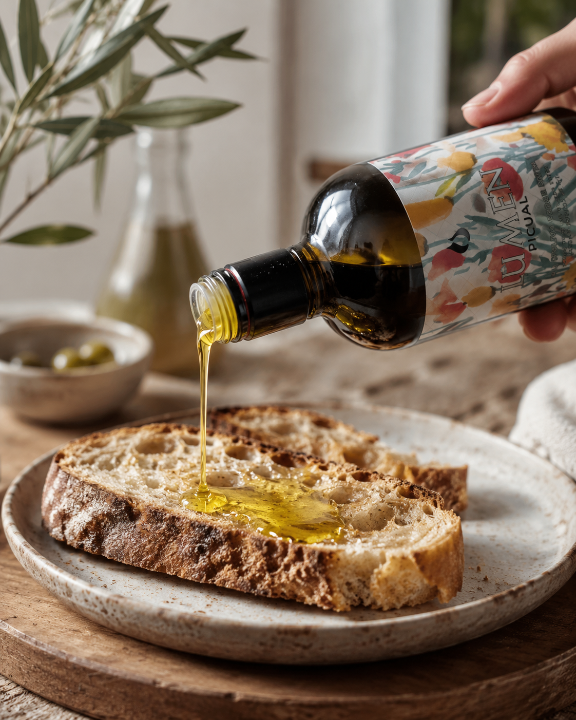 Auream Picual – Premium Spanish Extra Virgin Olive Oil (EVOO) 500ml (16.9 fl oz) – Llàgrimes del Canigó