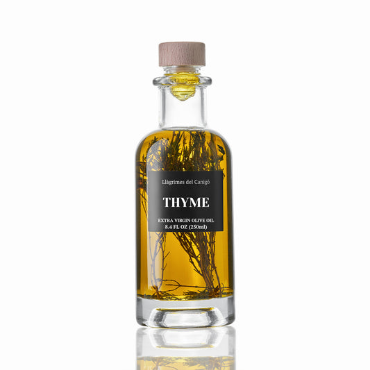 Thyme Infused Extra Virgin Olive Oil – 250ml / 8.45 fl oz – Llàgrimes del Canigó