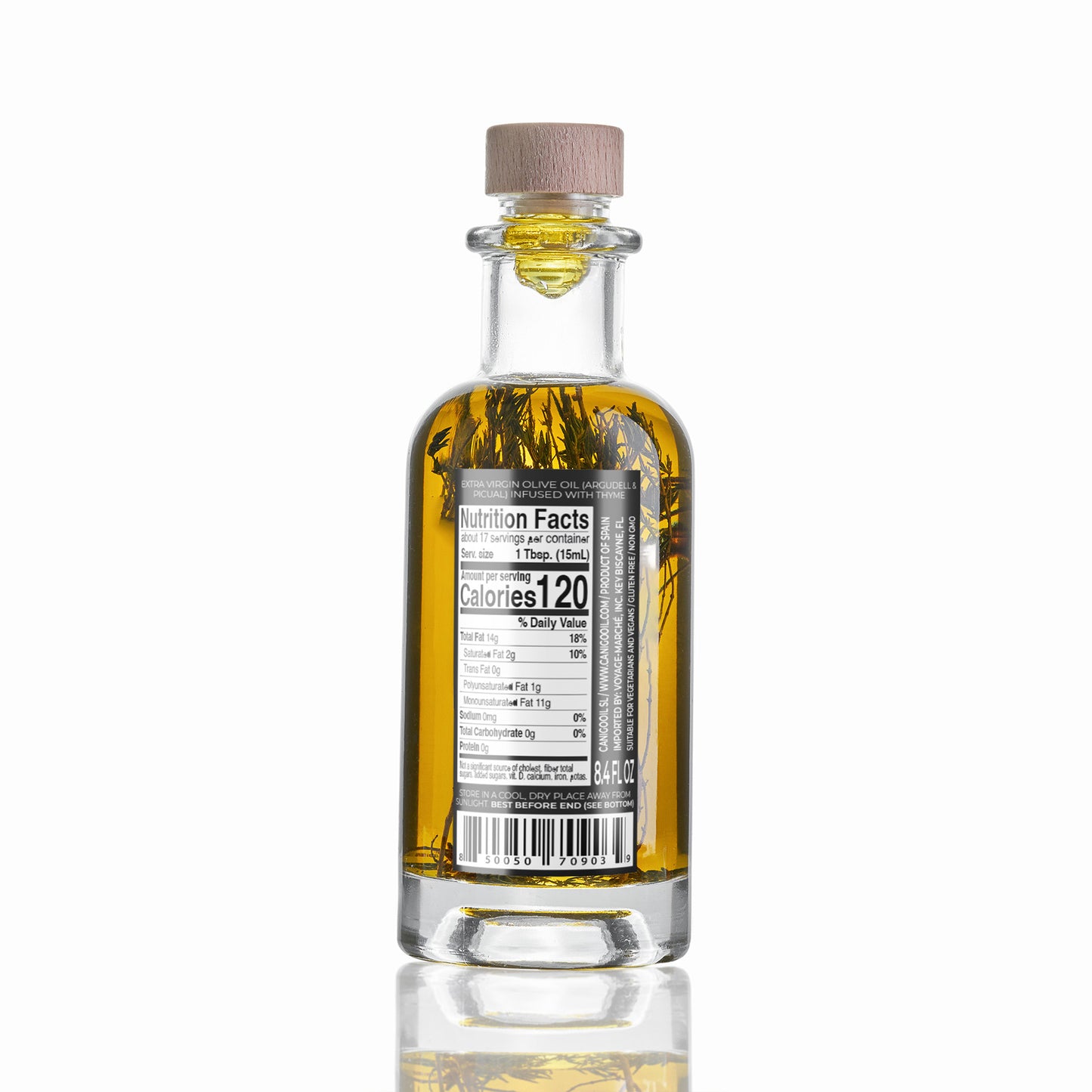Thyme Infused Extra Virgin Olive Oil – 250ml / 8.45 fl oz – Llàgrimes del Canigó