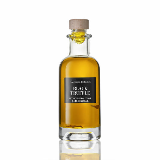 Black Truffle Infused Extra Virgin Olive Oil – 250ml / 8.45 fl oz – Llàgrimes del Canigó